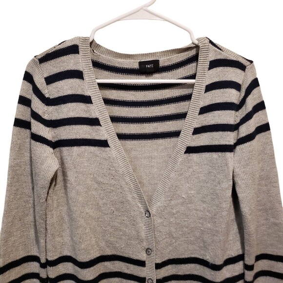 Anthropologie | Fate Black & Gray Sweater Size Small Wool Blend - Picture 2 of 8